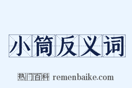 小筒反义词是什么意思的图片